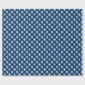Zilveren versieringen op donkerblauw cadeaupapier (Vlak)
