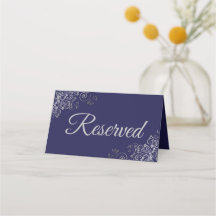 Zilveren Versiersels Navy Blauwe Elegante Trouw Ge