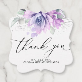 Zilveren Vetplanten Groene Trouw Dankjewel Bedankjes Labels