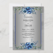 Zilveren viering van de liefde kaart (Voorkant)