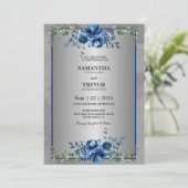 Zilveren viering van de liefde kaart (Staand voorkant)