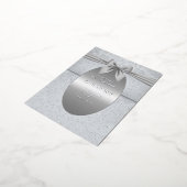 Zilveren Vintage met Boog Bruiloft Uitnodiging (Gedraaid)