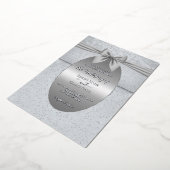 Zilveren Vintage met Boog Bruiloft Uitnodiging (Gedraaid)