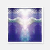 zilveren violet engel servetten (Voorkant)