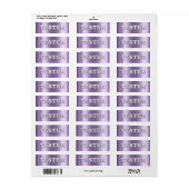 Zilveren Violet Paarse 3D Tester Sample Containers Etiket (Full Sheet)