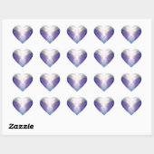 Zilveren violette engel hart sticker (Vel)