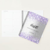 Zilveren violette lavendel planner (Display)