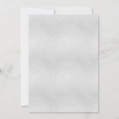 Zilveren violette paarse sprankelende bruiloft kaart (Achterkant)