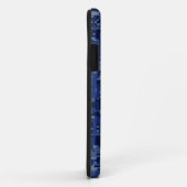 Zilveren Vissen Sterrenbeeld Navy Blauwe Digitale Case-Mate iPhone Case (Achterkant/rechts)