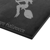 Zilveren vliegende heks Halloween Snijplank (Hoek)