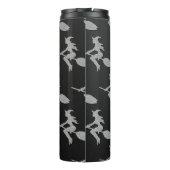 Zilveren vliegende heks Halloween Thermosbeker (Achterkant)