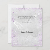 Zilveren vlinder bruiloft foto dank je kaart (Achterkant)