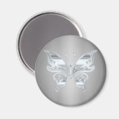 Zilveren vlinder magneet (Voorkant / Achterkant)