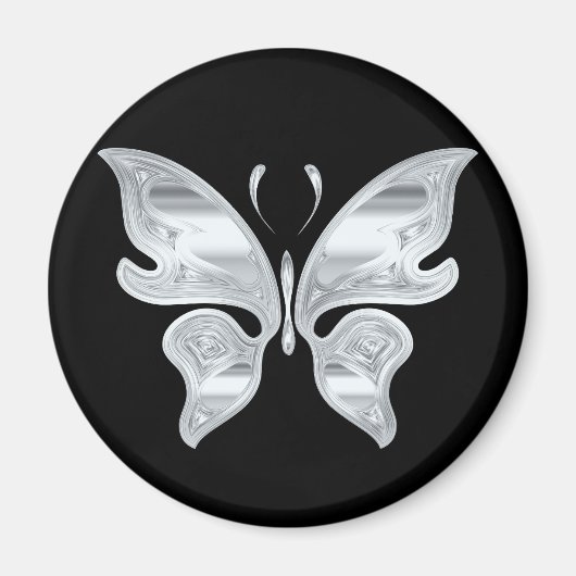 Zilveren vlinder magneet (Voorkant)