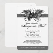 Zilveren Vlinder Masker Masker Kostuum Halloween Kaart (Voorkant / Achterkant)