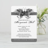 Zilveren Vlinder Masker Masker Kostuum Halloween Kaart (Staand voorkant)