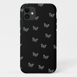 Zilveren Vlinders Case-Mate iPhone Case