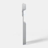 Zilveren vloeibare chroom druppelt metaal monogram iPhone hoesje (Linkerkant)