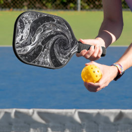 Zilveren Vloeibare Chroom Mozaïek Pickleball Paddle