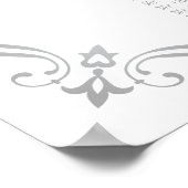  Zilveren Vlourish Wedding Seating Poster (Hoek)