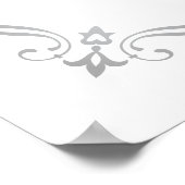  Zilveren Vlourish Wedding Seating Poster (Hoek)