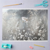 Zilveren voering etherische Parijse zwaan scene Tissuepapier (Craft)