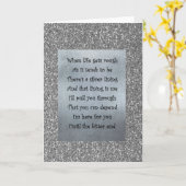 Zilveren voering wenskaart kaart (Gele Bloem)