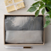 Zilveren voering, witte pauw, Parijse fantasie Tissuepapier (Geschenk)