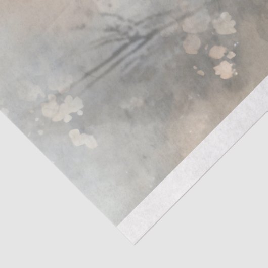 Zilveren voering, witte pauw, Parijse fantasie Tissuepapier (Detail)