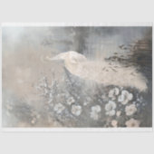 Zilveren voering, witte pauw, Parijse fantasie Tissuepapier (Voorkant)