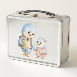 Zilveren Vogel Broer Lunchbox