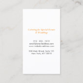 Zilveren vork op zwart visitekaartje (Achterkant)