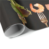 Zilveren vorken op zwart cadeaupapier (Rol Hoek)