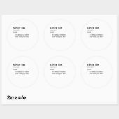 ZILVEREN VOS RONDE STICKER (Vel)