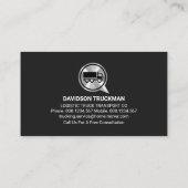 Zilveren Vrachtwagen Spraakdoos Trucker Visitekaartje (Achterkant)