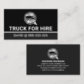 Zilveren Vrachtwagen Spraakdoos Trucker Visitekaartje (Voorkant / Achterkant)