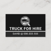 Zilveren Vrachtwagen Spraakdoos Trucker Visitekaartje (Voorkant)