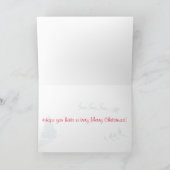 Zilveren Vrolijke Kerstboom met het Overvallen van Feestdagen Kaart (Binnen)