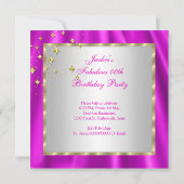 Zilveren vrouwen in de opgeruimde roze partij kaart (Achterkant)