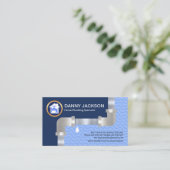 Zilveren waterleiding Blauwe waterleiding Visitekaartje (Staand voorkant)