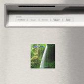 Zilveren Waterval Olie Schildering Magneet (Insitu (Vaatwasser))