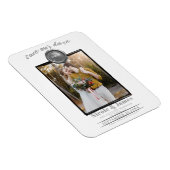 Zilveren Wax Seal Foto Bruiloft Save the Date Magneet (Rechterzijde)