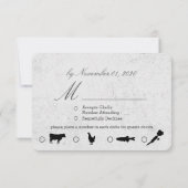 Zilveren Wereldkaart Aangepaste bestemming bruilof RSVP Kaartje (Achterkant)