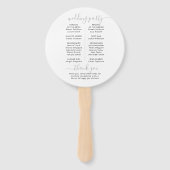 Zilveren Wereldkaart bruiloft programma Handwaaier (Achterkant)