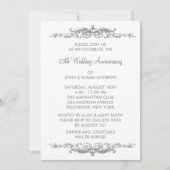 Zilveren Werveling 25-jarig huwelijksjubileumfeest Kaart (Voorkant)