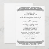 Zilveren Werveling 25ste Verjaardagsfeestje Kaart (Voorkant / Achterkant)