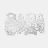 Zilveren werveling geschenkdoos bedankdoosjes (Uitgevouwen)