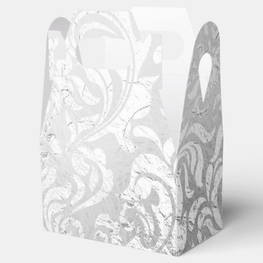 Zilveren werveling geschenkdoos bedankdoosjes (Geopend)
