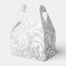 Zilveren werveling geschenkdoos