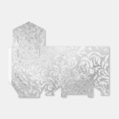 Zilveren werveling geschenkdoos bedankdoosjes (Uitgevouwen)